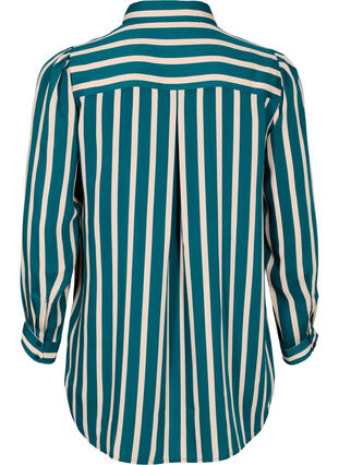 Raidallinen paita pitkillä hihoilla, Green Stripe, Packshot image number 1