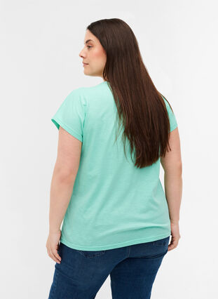 Puuvillainen t-paita printtiyksityiskohdilla , Cabbage FLOWER, Model image number 1