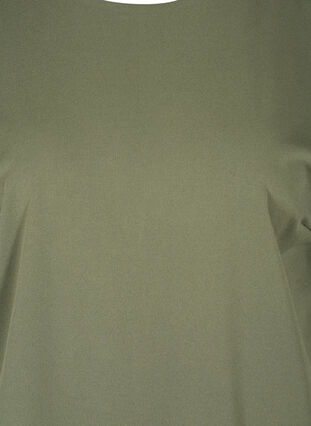 Yksivärinen tunika 2/4-hihoilla ja pliseerauksella, Thyme, Packshot image number 2