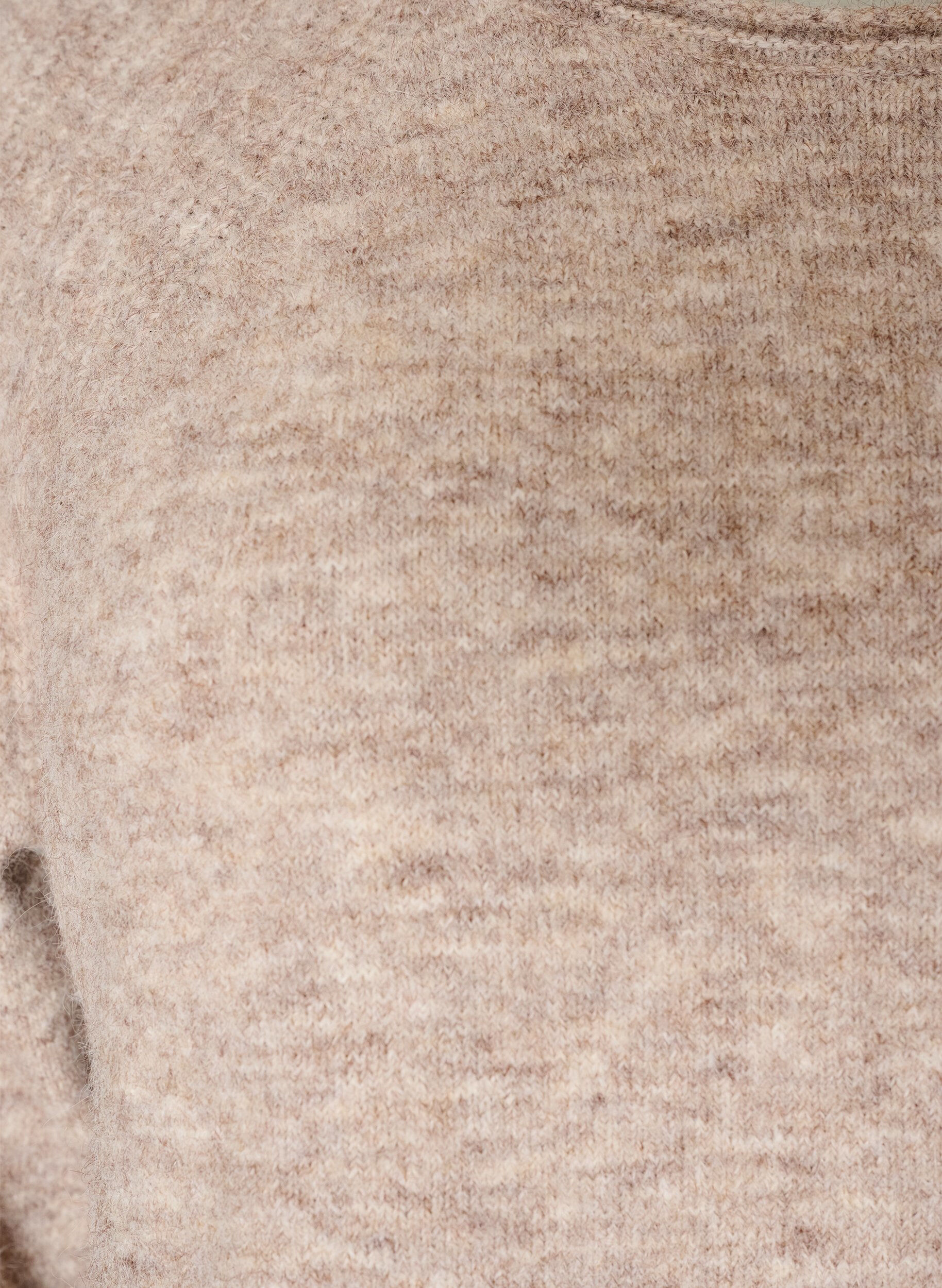ZizziNeulottu pusero raglanhihoilla ja leve&auml;ll&auml; pitsireunuksella, Beige, Packshot image number 2