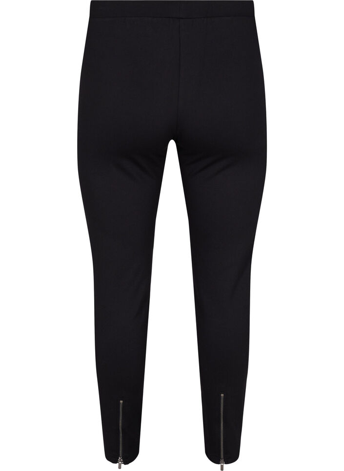 Leggingsit vetoketjulla, Black, Packshot image number 1