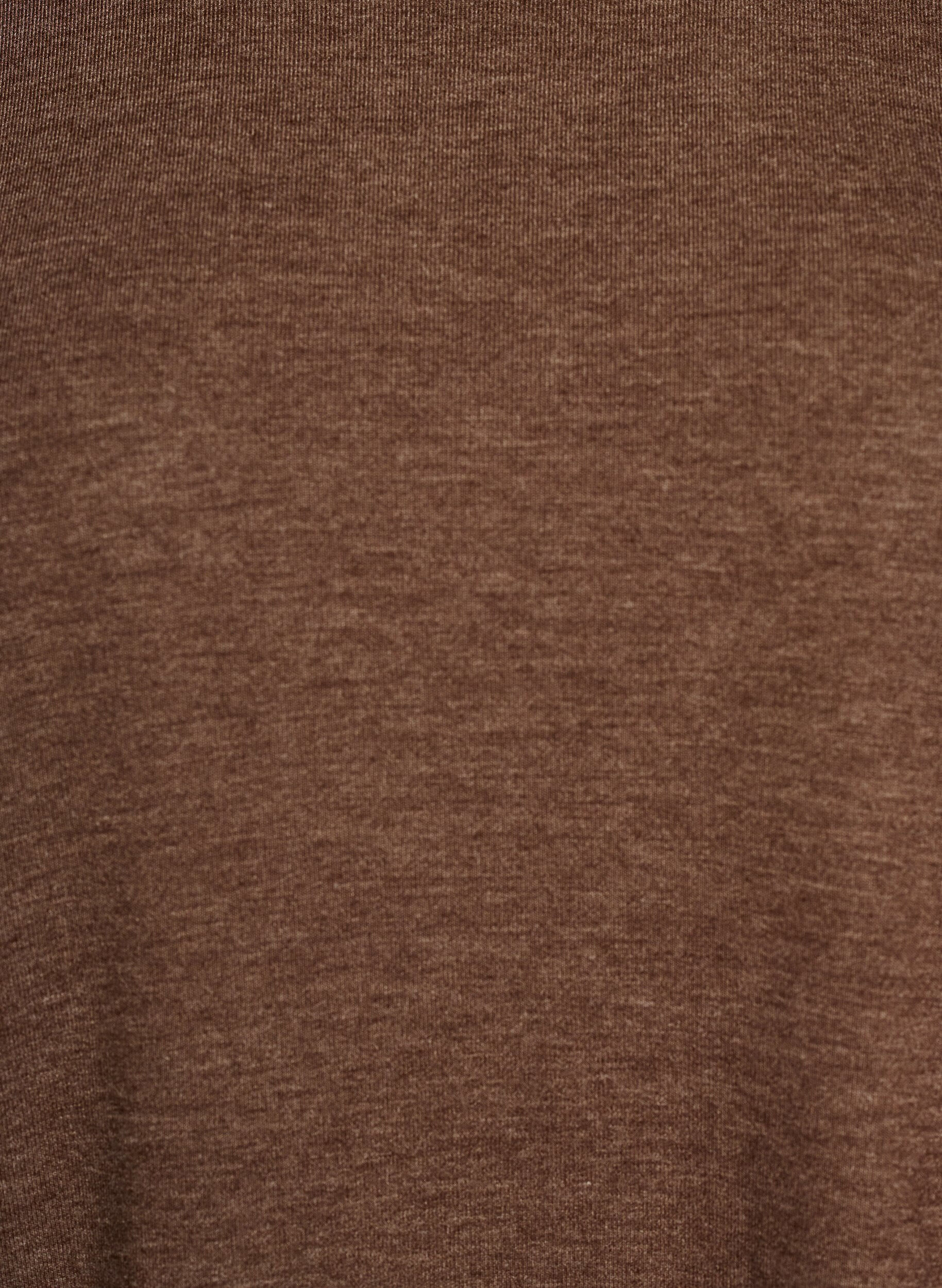 ZizziJerseypusero 3/4-hihoilla, Ruskea, Packshot image number 2