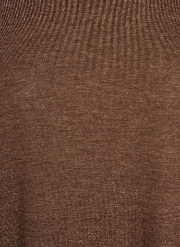 Jerseypusero 3/4-hihoilla, Ruskea, Packshot image number 2