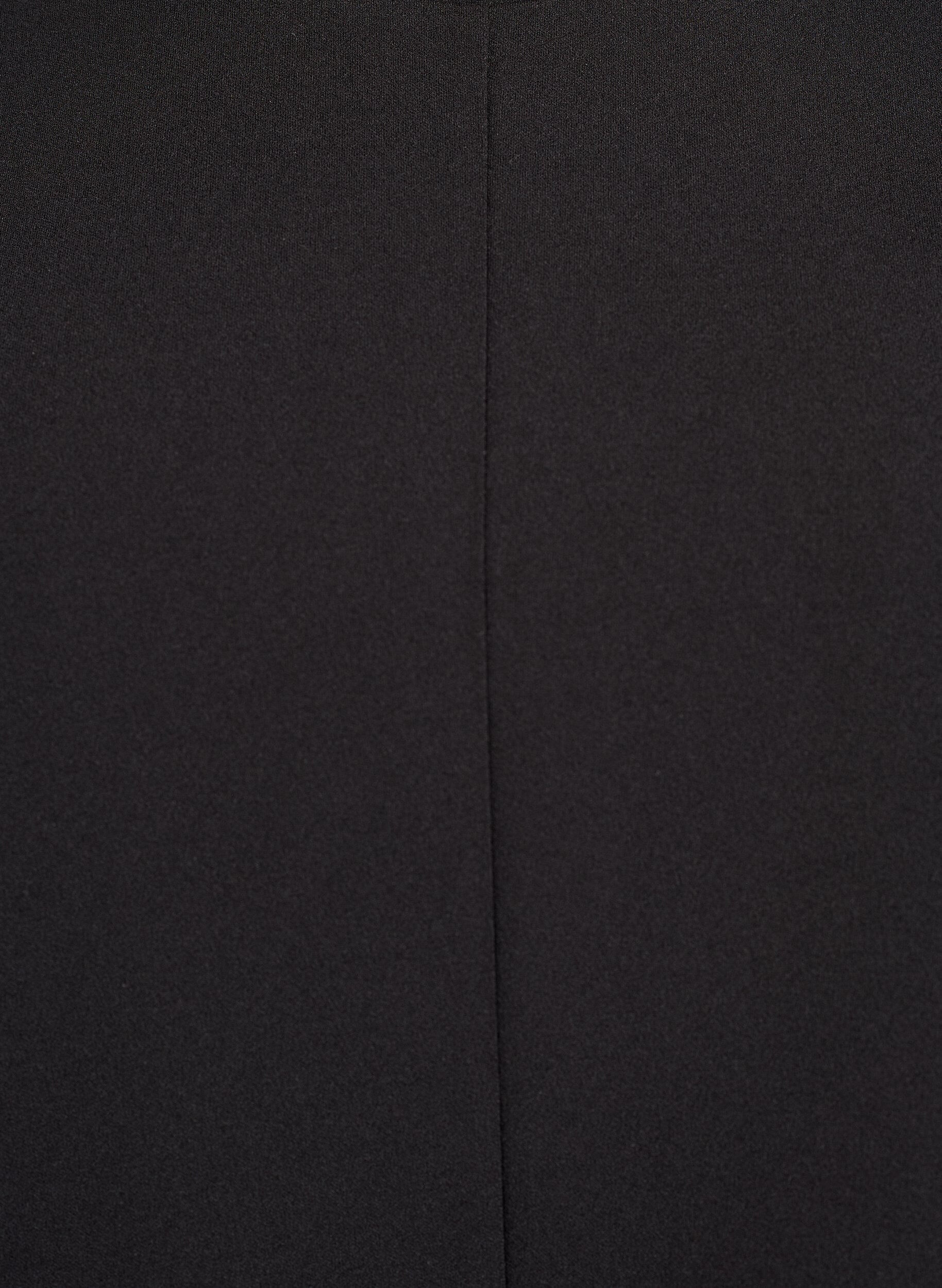 Zizzi Lyhythihainen pusero muotoilevilla leikkauksilla, Musta, Packshot image number 2