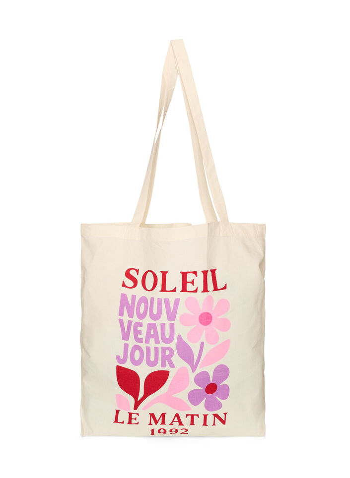 Tote-laukku printill&auml;, Punainen, Packshot image number 0