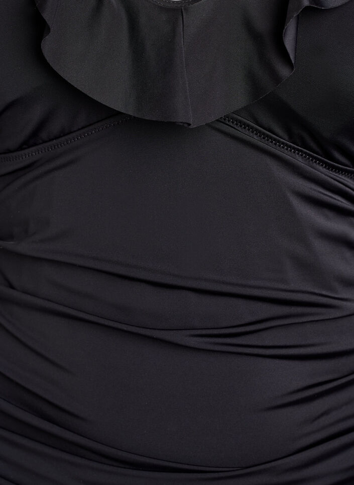 Uimapuku, jossa r&ouml;yhel&ouml;t ja irrotettavat toppaukset, Musta, Packshot image number 2