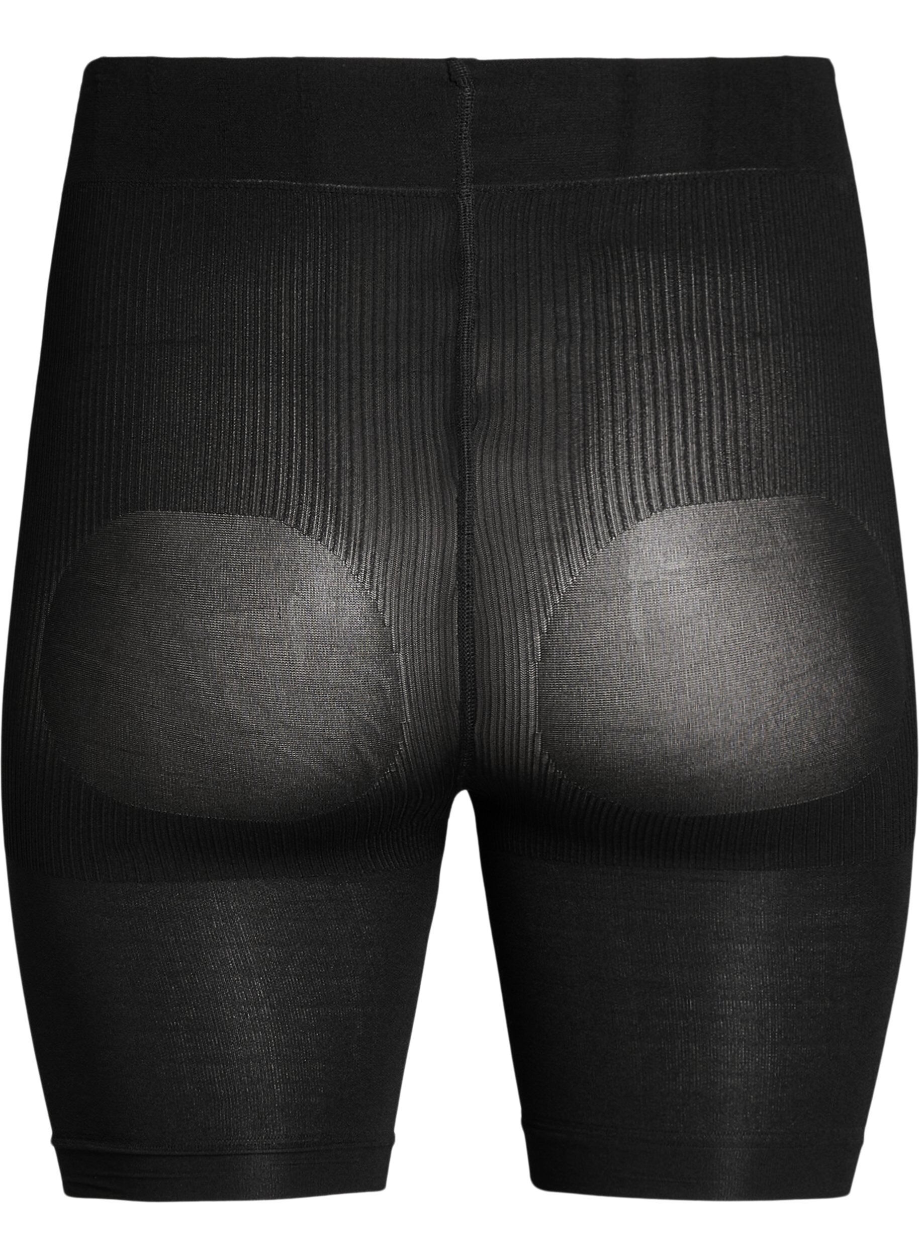 Zizzi2 kpl push-up -shortsit 60 denierill&auml; ja muotoilevalla vaikutuksella, Musta, Packshot image number 1