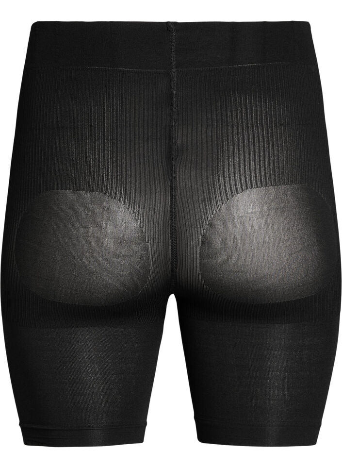 2 kpl push-up -shortsit 60 denierill&auml; ja muotoilevalla vaikutuksella, Musta, Packshot image number 1