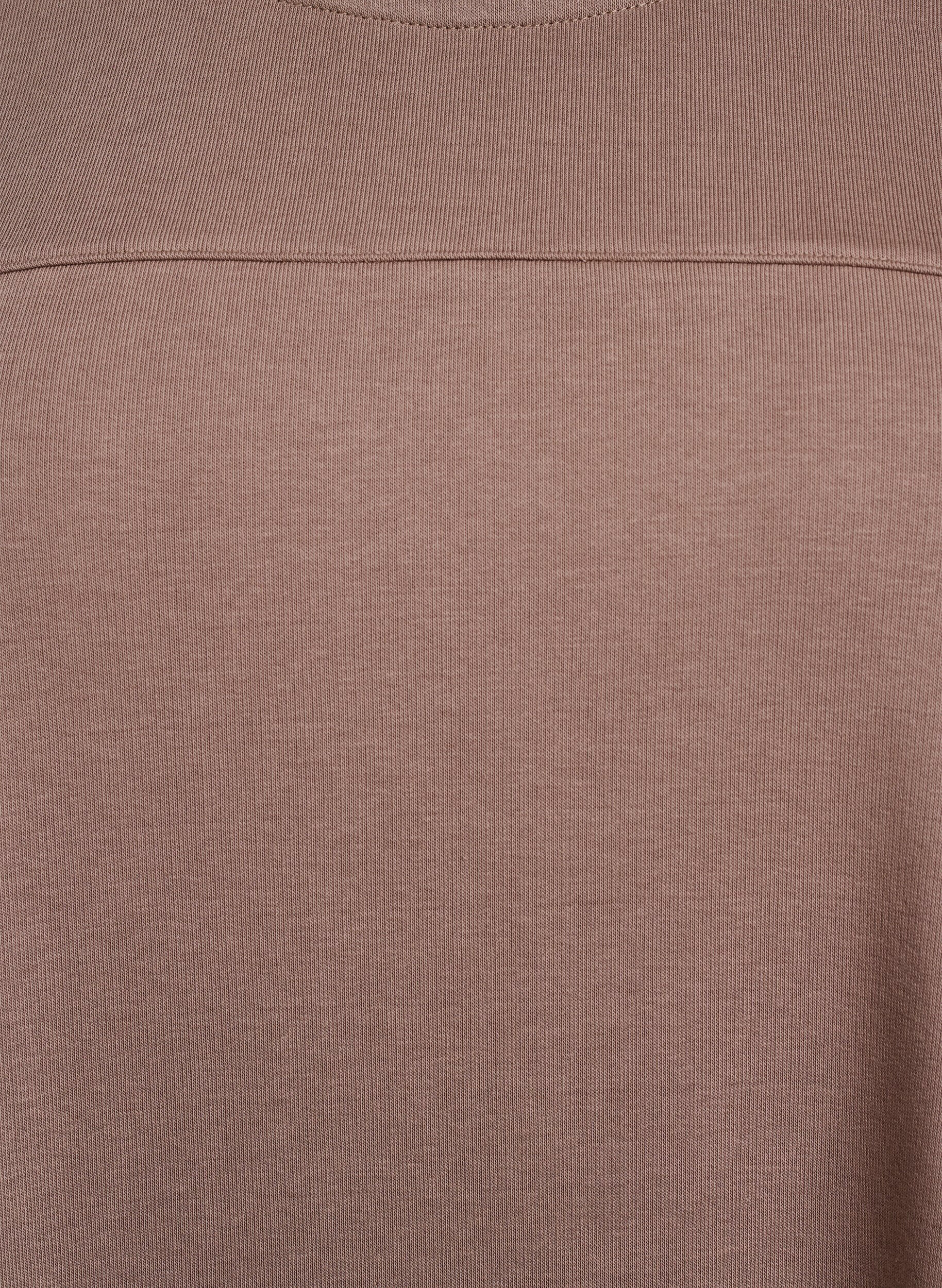 Zizzi Jerseymekko lyhyill&auml; hihoilla ja taskuilla, Ruskea, Packshot image number 2