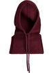 Neulottu balaclava, jossa on kiristysnauhat, Tumma Bordeaux, Packshot image number 0