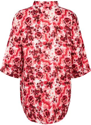 Pitkä paita, jossa on all-over-kuviointi, Pink AOP Flower, Packshot image number 1