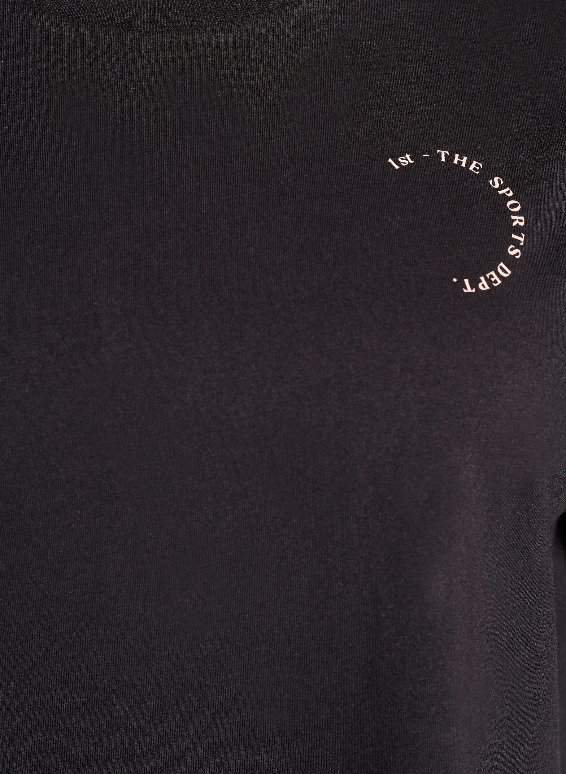 Zizzi Urheilullinen t-paita luomupuuvillasta, Musta, Packshot image number 2