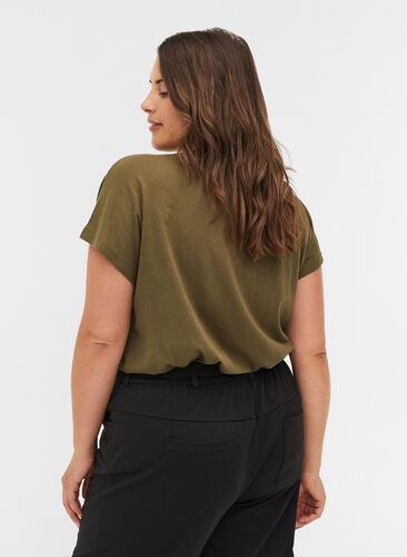 Puuvillainen t-paita printillä, Ivy Green, Model image number 1