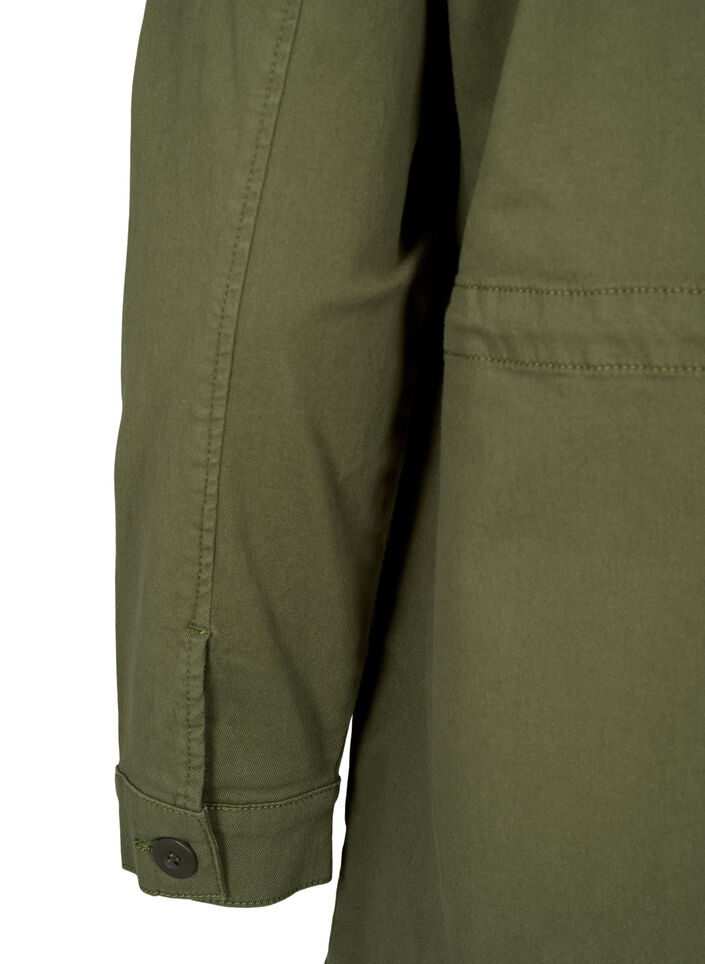 Canvas-takki taskuilla, Thyme, Packshot image number 4