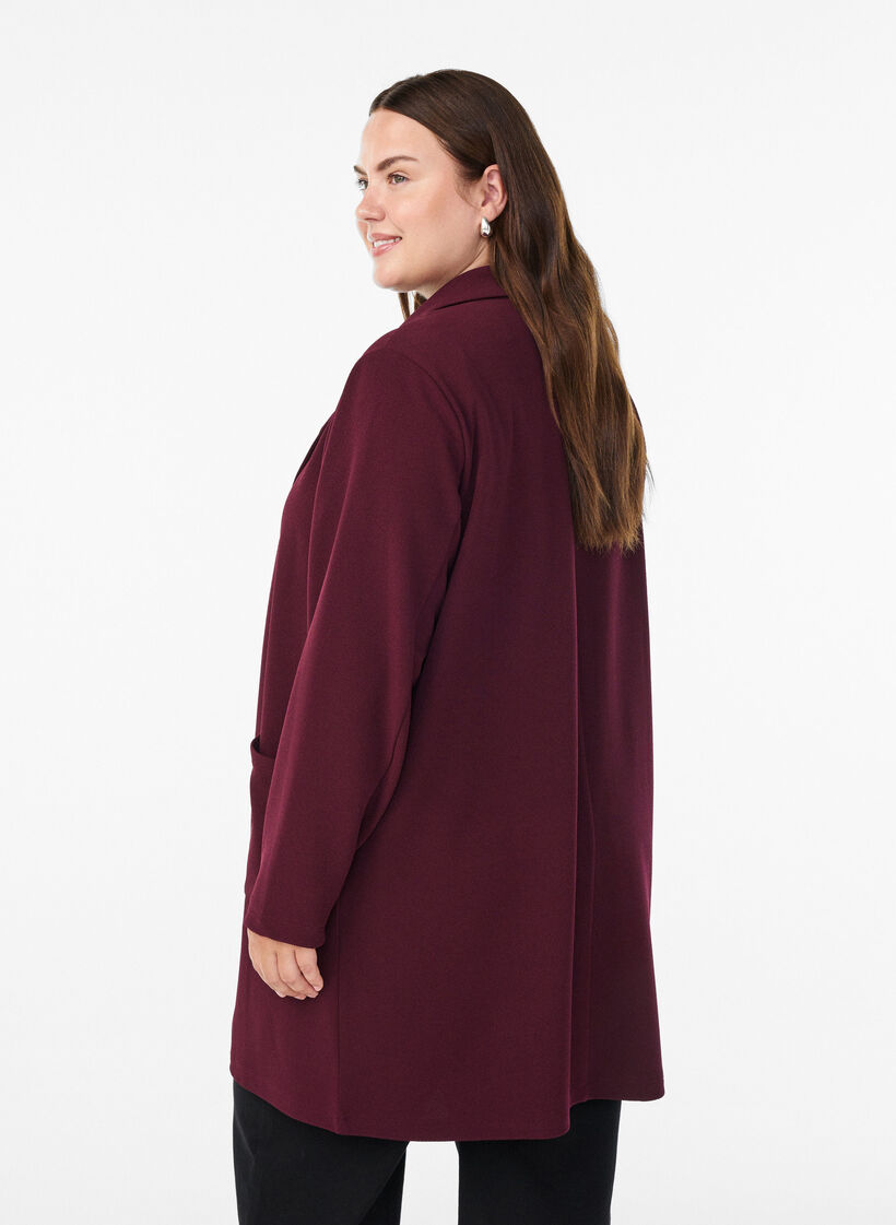 Pitk&auml; takki taskuilla, Punainen, Model image number 2