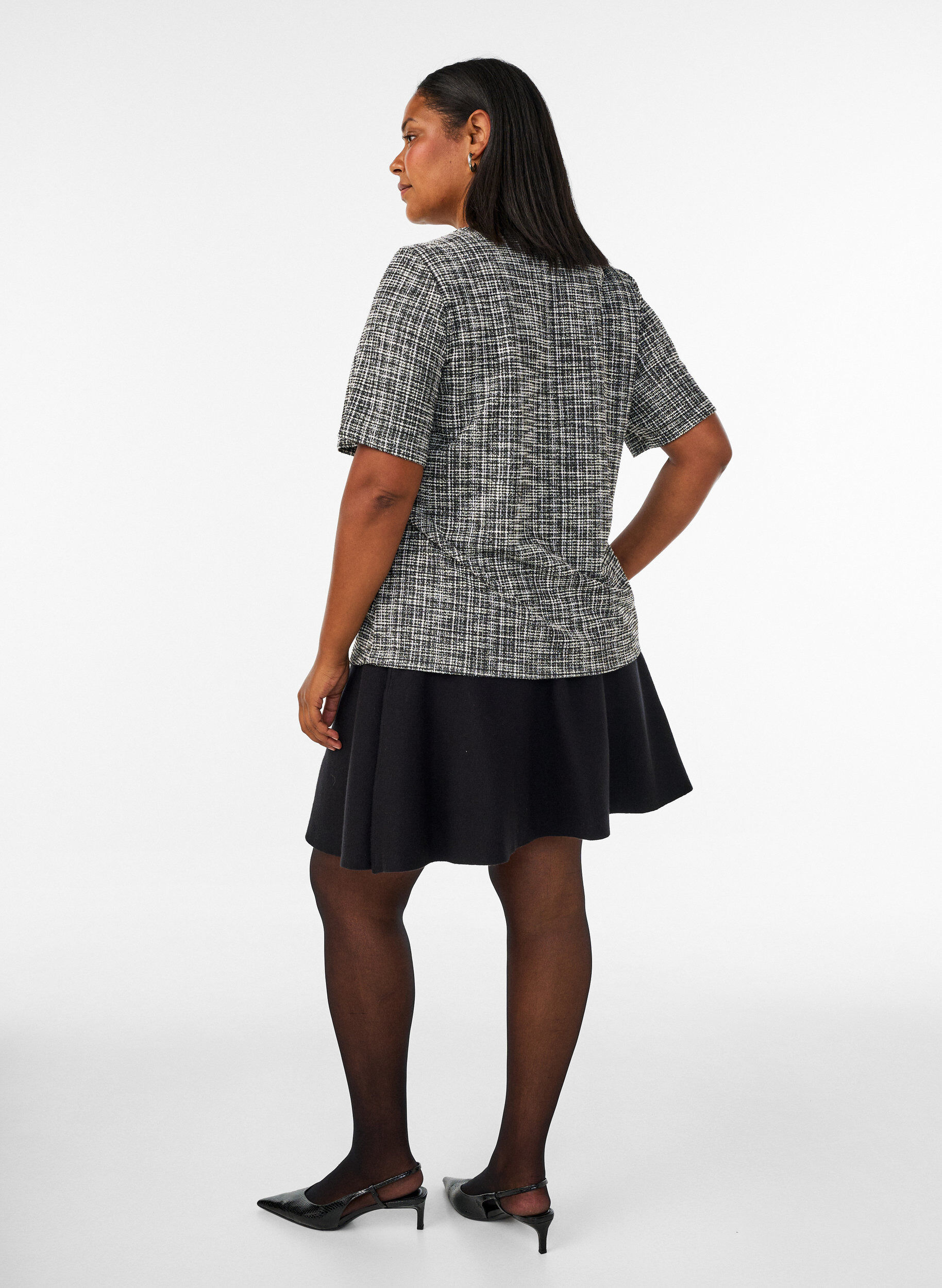 ZizziNappiyksityiskohdilla varustettu kudottu pusero, Vanilja, Model image number 2
