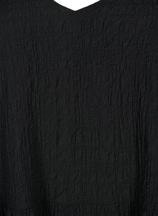 A-muotoinen lyhyt mekko V-päätiellä, Black, Packshot image number 2