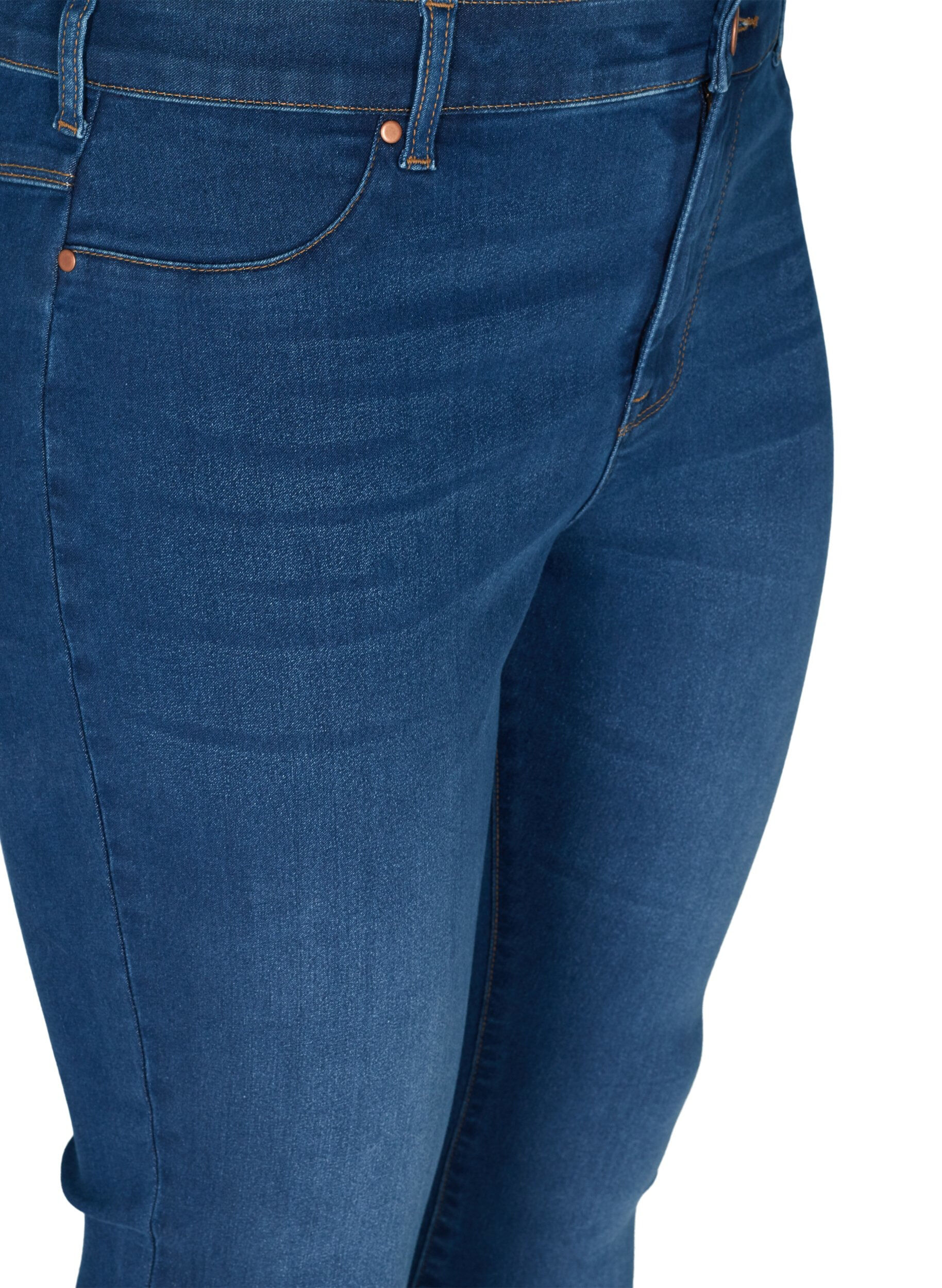 Zizzi Jegginsit puuvillasekoitteesta, Blue denim, Packshot image number 2