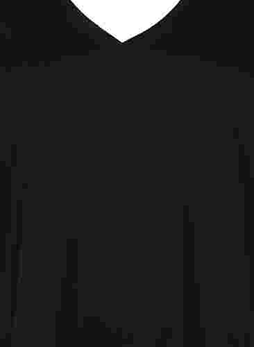 FLASH - 2 kpl t-paitoja v--pääntiellä, Black/Black, Packshot image number 3