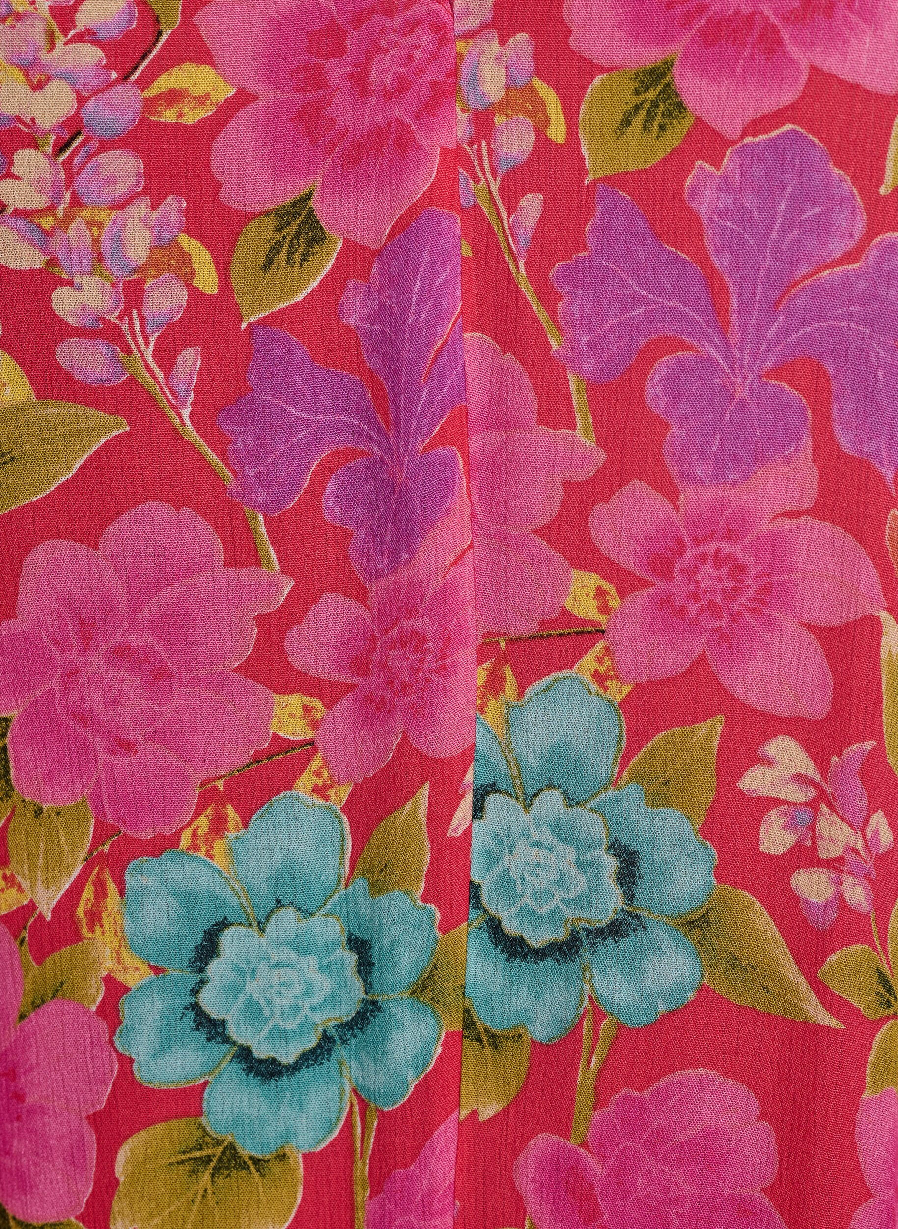 Zizzi Hihaton A-linjainen maksimekko V-p&auml;&auml;ntiell&auml;, Punainen, Packshot image number 2