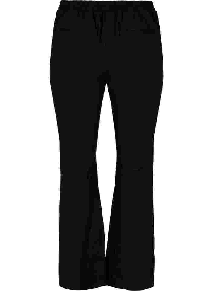 Leveälahkeiset housut, Black, Packshot image number 1