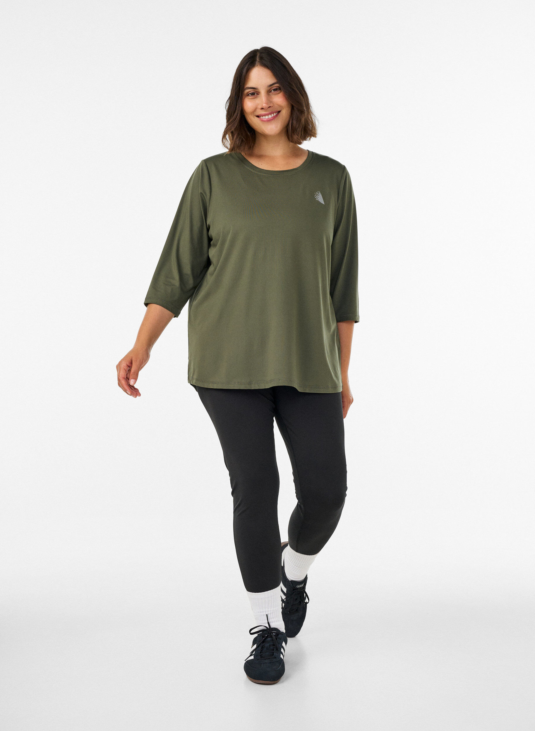 ZizziTreenipusero 3/4-hihoilla, Vihre&auml;, Model image number 1
