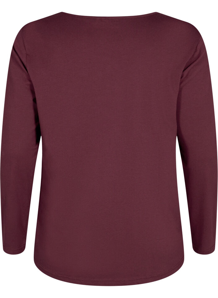 Puuvillainen yöpaita tekstipainatuksella, Punainen, Packshot image number 1