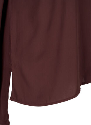 Yksivärinen paita v-pääntiellä, Fudge, Packshot image number 3