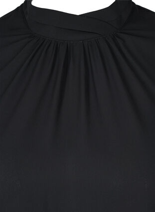 Pitkähihainen pusero korkealla kauluksella , Black, Packshot image number 2