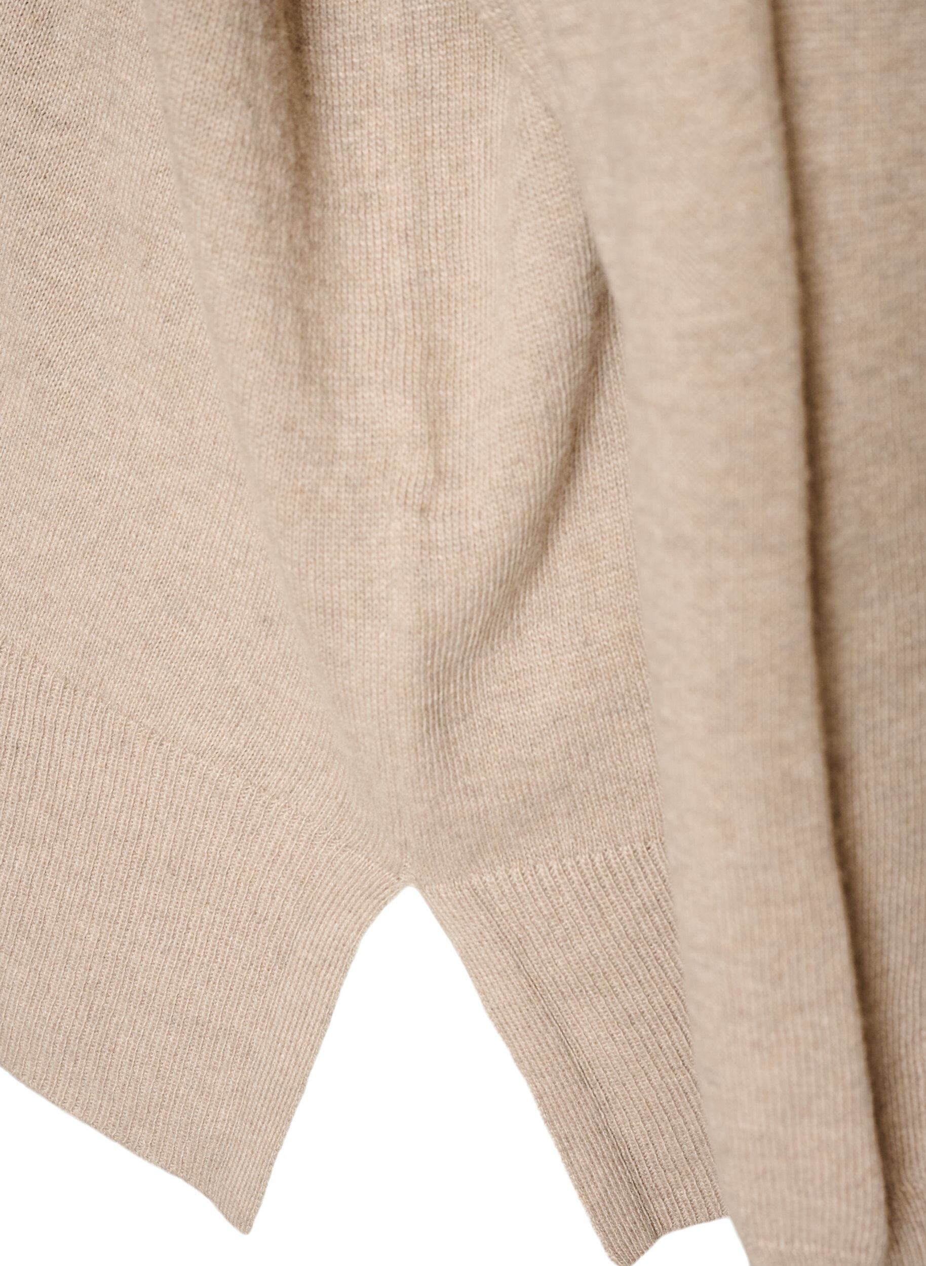 ZizziV&auml;lj&auml; pooloneulepusero, Beige, Packshot image number 3