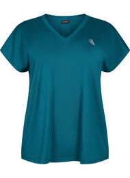 V&auml;lj&auml; treenipaita, jossa on V-p&auml;&auml;ntie, Vihre&auml;