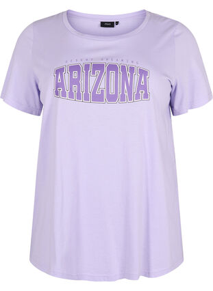Puuvillainen t-paita printillä, Lavender ARIZONA, Packshot image number 0