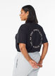 Urheilullinen t-paita luomupuuvillasta, Musta, Model image number 2