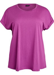 Lyhythihainen t-paita puuvillasekoitteessa, Violetti
