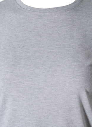 Kropattu t-paita nyörillä, Light Grey Melange, Packshot image number 1