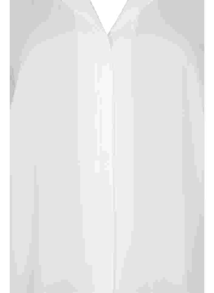 Yksivärinen paita v-aukolla, Bright White, Packshot image number 2
