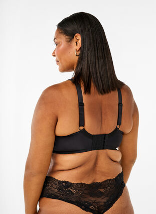 Täysin peittävät rintaliivit pehmustetuilla olkaimilla, Black, Model image number 1