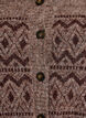 Jacquard-kuviollinen neuletakki, Ruskea, Packshot image number 2