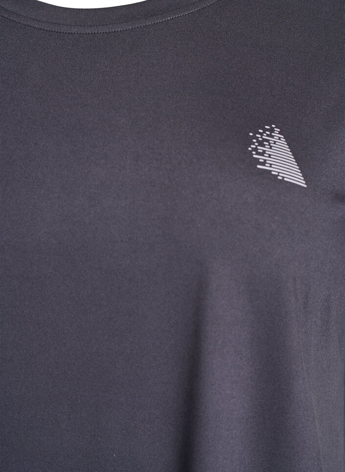 Yksivärinen treeni-T-paita, Harmaa, Packshot image number 2