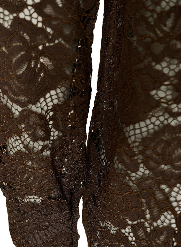 Pitsipaita helmikoristenapeilla, Ruskea, Packshot image number 3