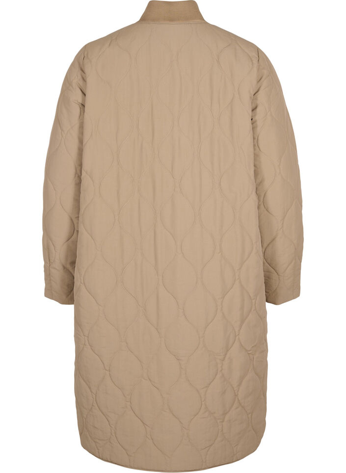 Pitkä tikkitakki vetoketjuilla ja taskuilla, Amphora, Packshot image number 1