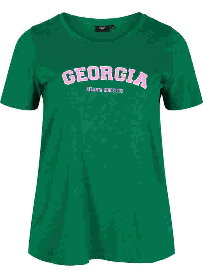 Puuvillainen t-paita painatuksella, Jolly Green Georgia, Packshot image number 0