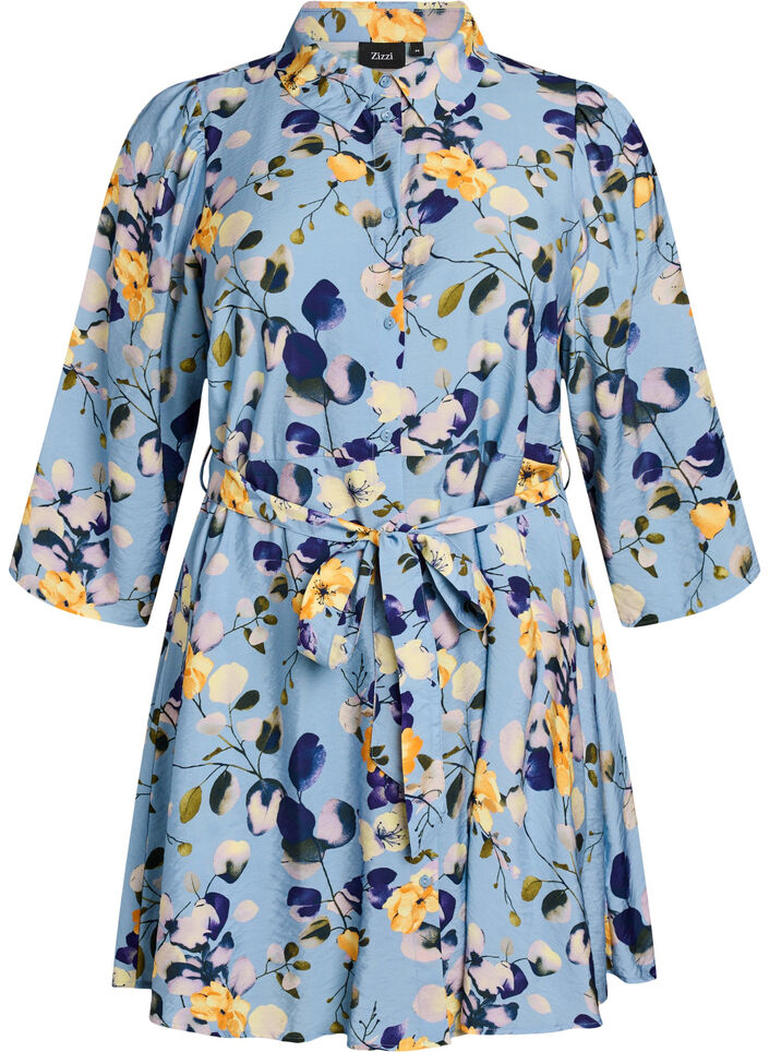 Kuvioitu tunika vy&ouml;ll&auml; ja 3/4-hihoilla, , Packshot image number 0