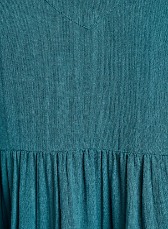 Puuvillainen rantamekko kapeilla olkaimilla, Vihreä, Packshot image number 2