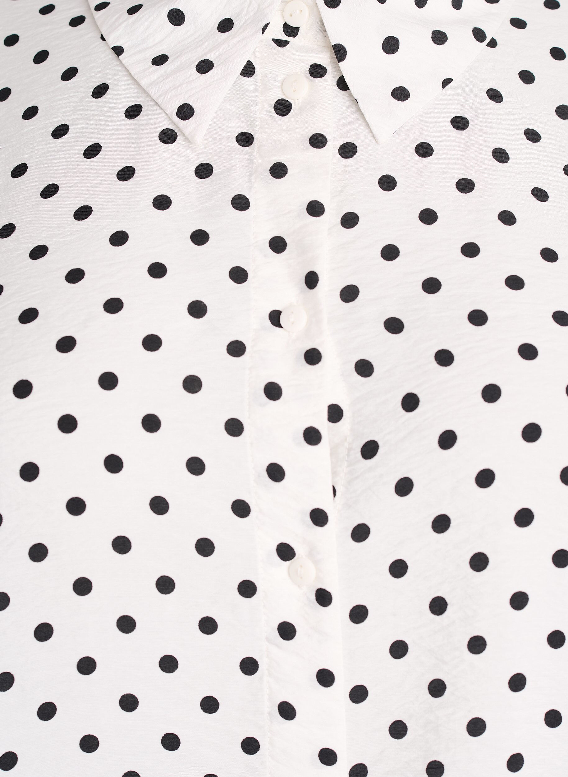 ZizziPaita pilkkukuviolla ja 3/4-hihat, Valkoinen, Packshot image number 2