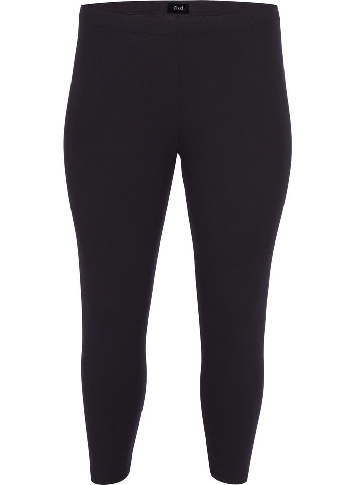 3/4-pituiset viskoosileggingsit, Musta, Packshot image number 0