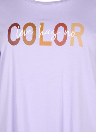 T-paita puuvillasta kuosilla , Lavender COLOR, Packshot image number 2