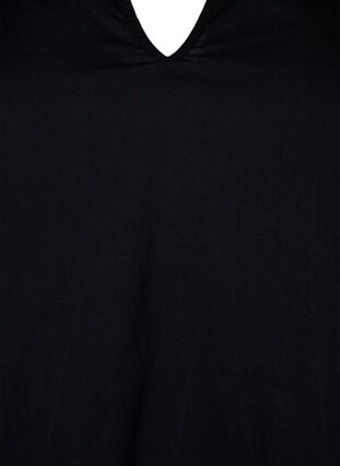 Pitkähihainen pusero koristeellisilla yksityiskohdilla, Black, Packshot image number 2