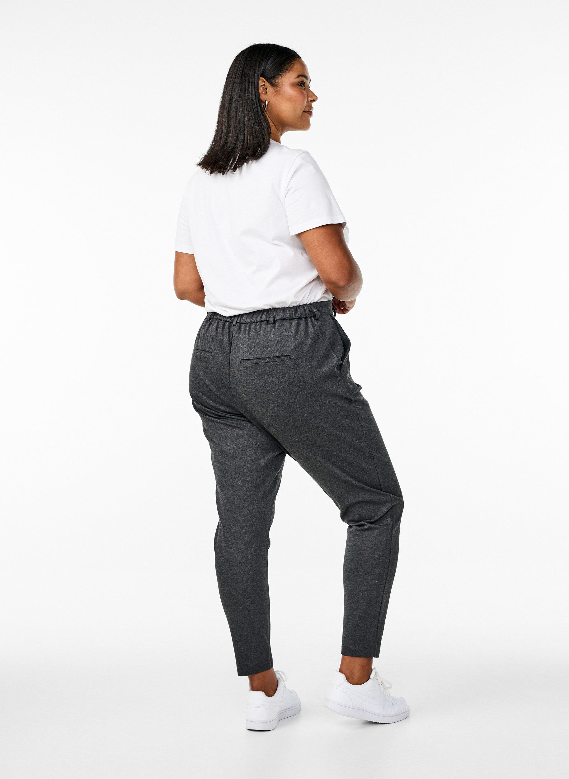 ZizziCropped Maddison-housut, Harmaa, Model image number 1