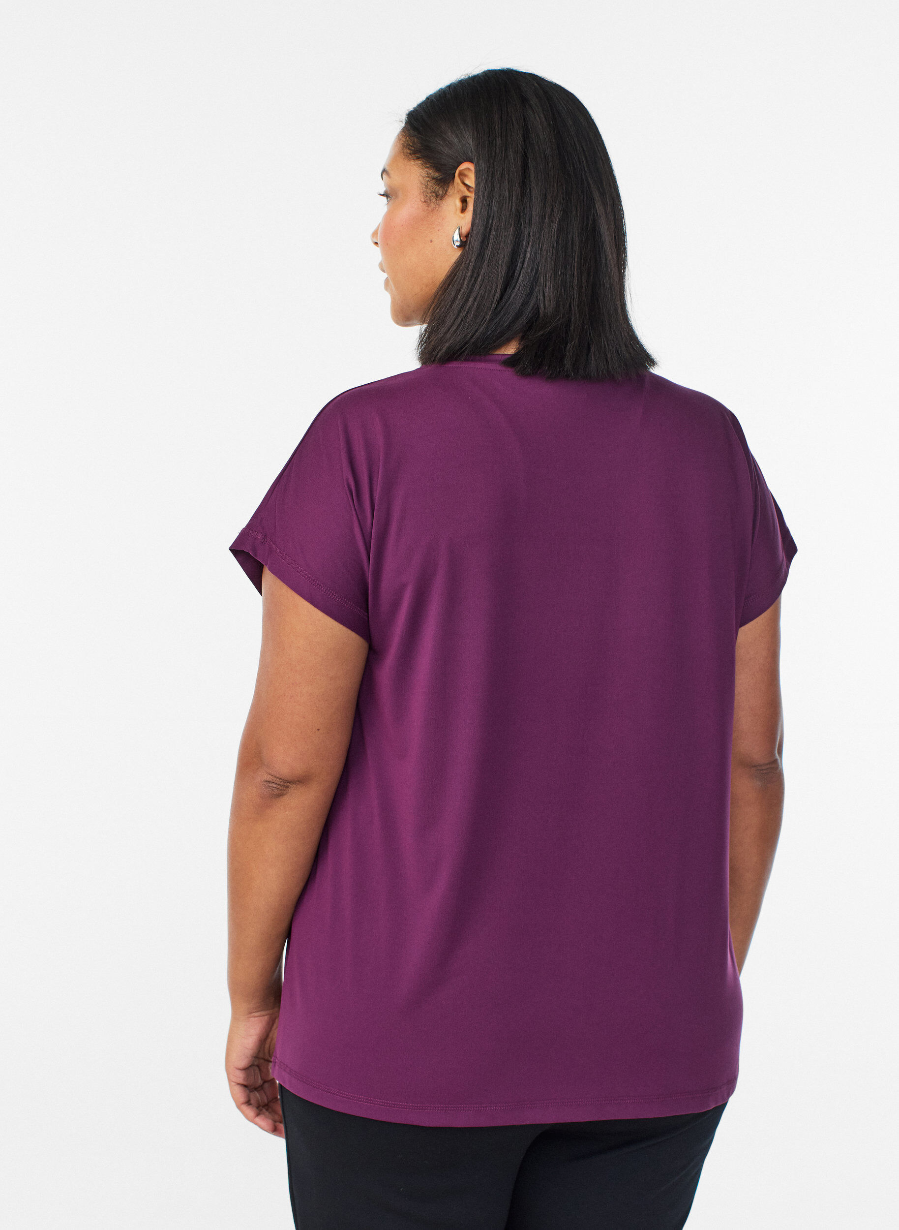 ZizziYksiv&auml;rinen treeni-T-paita, Violetti, Model image number 2